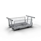 Twin pallet | for 20 traffic panels | and 20 base plates